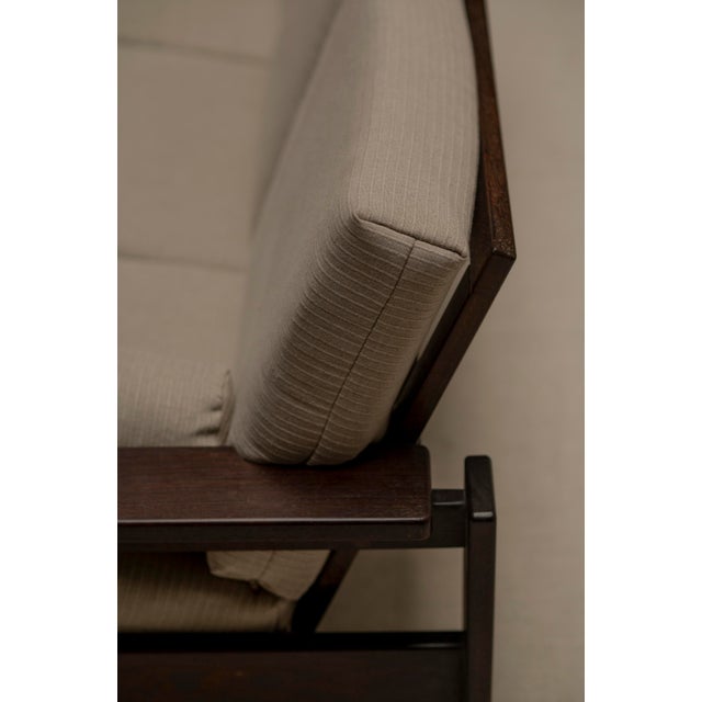 Mid-Century Modern Wengé Three-Seater Sofa, 1970s For Sale - Image 14 of 15