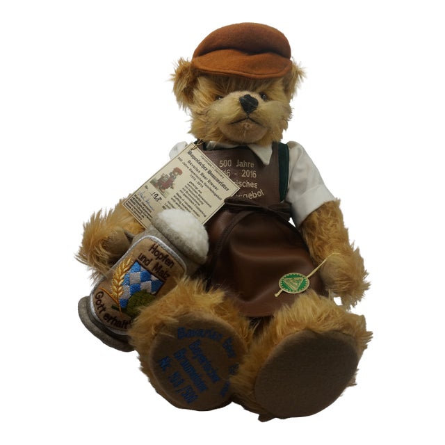 Limited Edition Hermann Coburg "Bavarian Beer Brewer" Mohair Teddy Bear - No. 198/500 For Sale