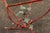 Metal Mid-Century Chippy Paint Side Table in Red For Sale - Image 7 of 8