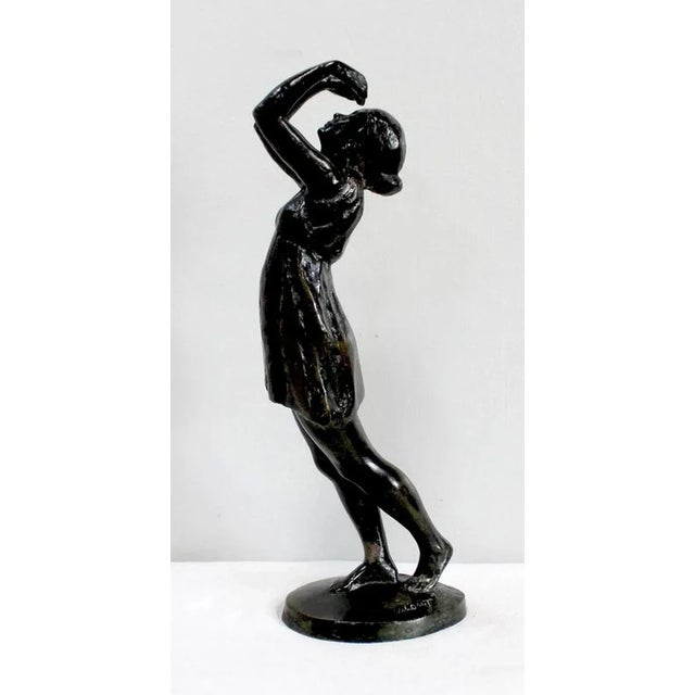 1940s Bronze Dancer by G. Halbout du Tanney For Sale - Image 5 of 18
