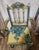 French Bespoke Louis XVI Style Accent Armchair – Custom Van Gogh "Irises" Decoupage & Jewel-Toned Statement Seating For Sale - Image 3 of 5