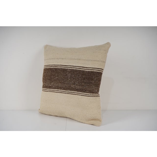 Mid-Century Modern Turkish Kilim Pillow Cover For Sale - Image 3 of 5