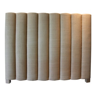 King Size Custom Upholstered Headboard For Sale