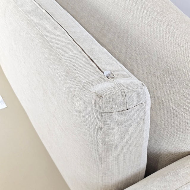 m.j. Design Consultants Custom Neutral Upholstered Sofa For Sale - Image 11 of 14