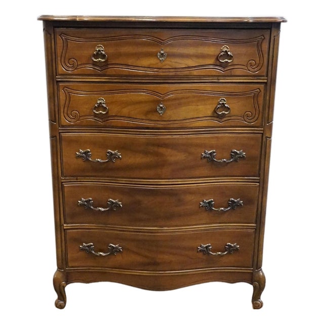 Bassett Furniture Cherry Country French Provincial 38" Chest of Drawers 190-5-A371 For Sale