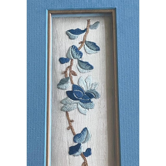 Set of Three-Framed Antique Chinese Textiles Qing Dynasty Provenance For Sale - Image 4 of 12