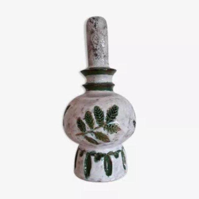 Brutalist Incised Ceramic Lamp Base For Sale - Image 13 of 13