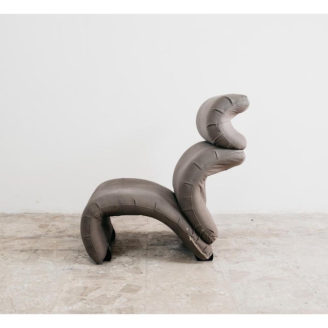 Vintage Modernism Contemporary Waves Armchair, 1980s For Sale - Image 4 of 11