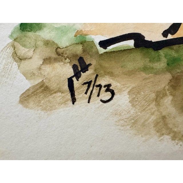 1970s Henry Emil Salloch Original Watercolor on Paper Ávila, Spain. 1973. For Sale - Image 5 of 6