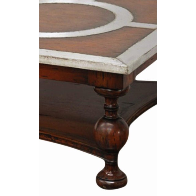 1970s Shoreditch Mahogany & Metal Industrial Coffee Table—rugged Industrial Edge Meets Old-World Craftsmanship. For Sale - Image 4 of 8