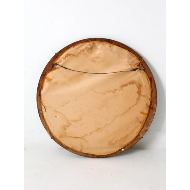 Antique Round Etched Mirror For Sale - Image 11 of 13