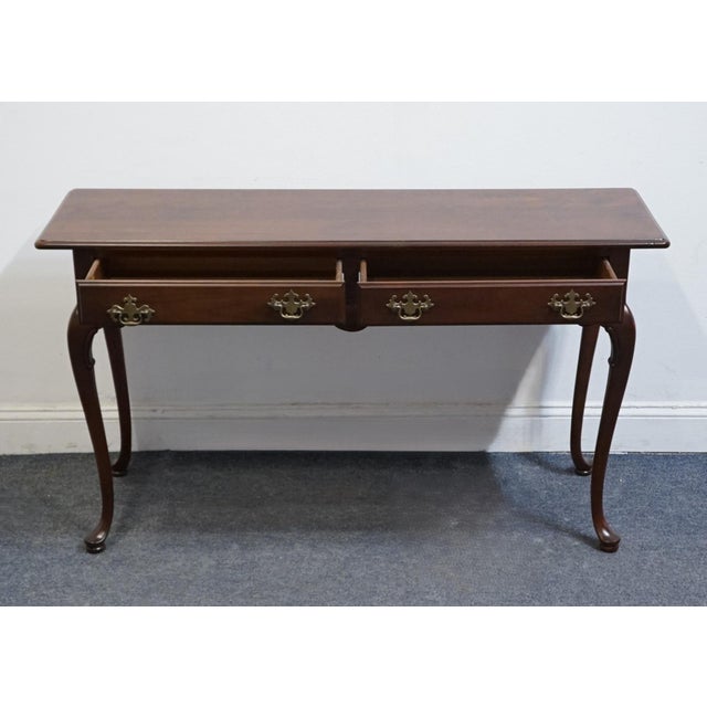 Hammary Furniture Solid Cherry Traditional Queen Anne 52" Accent Sofa Table For Sale In Kansas City - Image 6 of 13