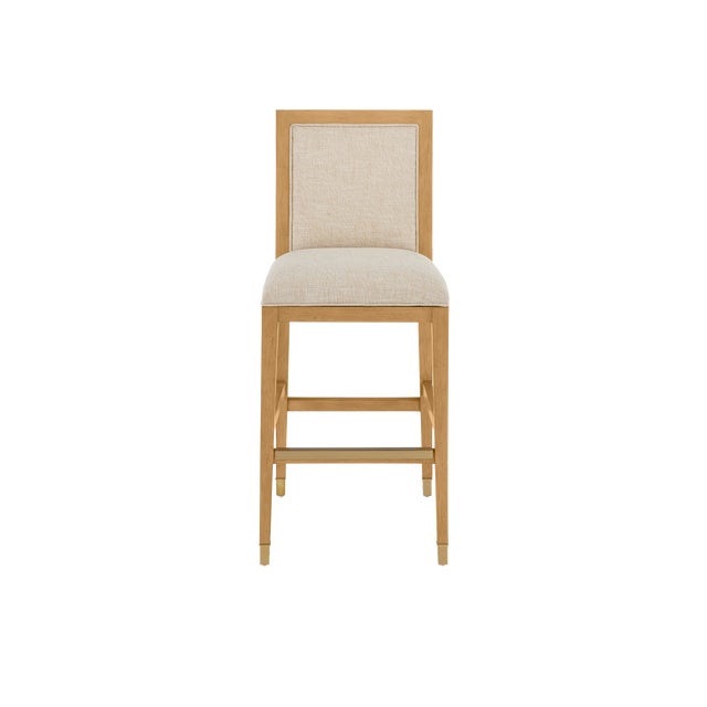 Wood Currey & Company Santos Sea Sand Bar Stool, Liller Malt For Sale - Image 7 of 10