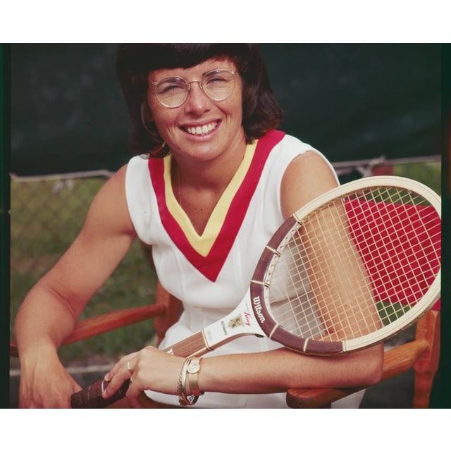 Billie Jean King Signed Tennis Racquet & Leather Case - 1970s For Sale - Image 10 of 13