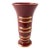 Red & Gold Art Deco Ceramic Vase, Blanche Letalle for Saint-Clement 1950s For Sale