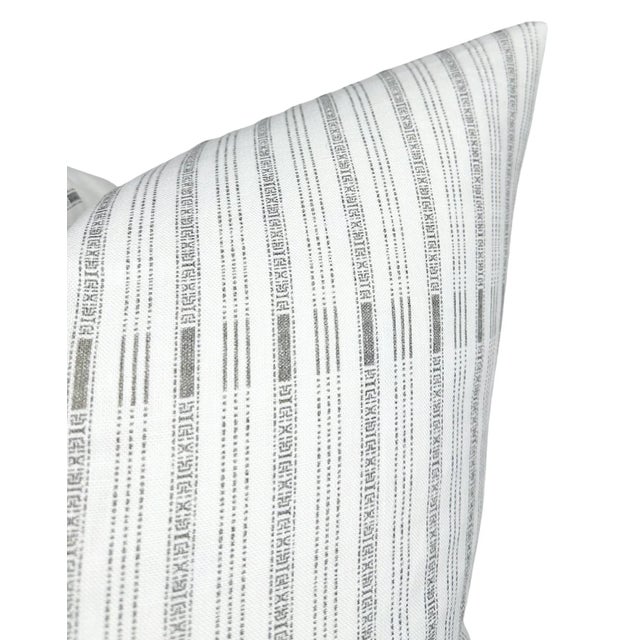 Modern Ilu Pillow Cover in Charcoal, 20x20 Pillow For Sale - Image 3 of 3