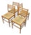 Mid-Century Italian Beech and Rush Ladderback Dining Chairs, Set of 4 For Sale