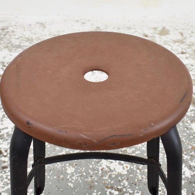 Vintage French Stool in the style of Nicolle, 1950s For Sale - Image 3 of 6