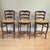 Set of 3 French Country Carved Wood Rush Seat Bar Stools Beautiful set of three French Country bar stools crafted from...