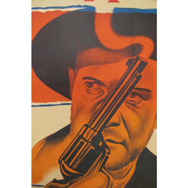 This oversized movie poster was created for the French release of the American movie called "Le Desperado de la plaine,"...