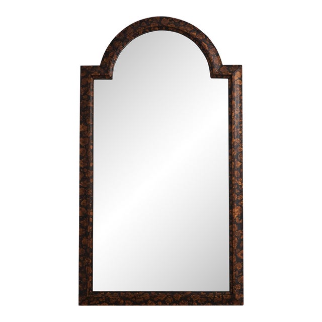Labarge Faux Tortoise Finish Tombstone Mirror For Sale