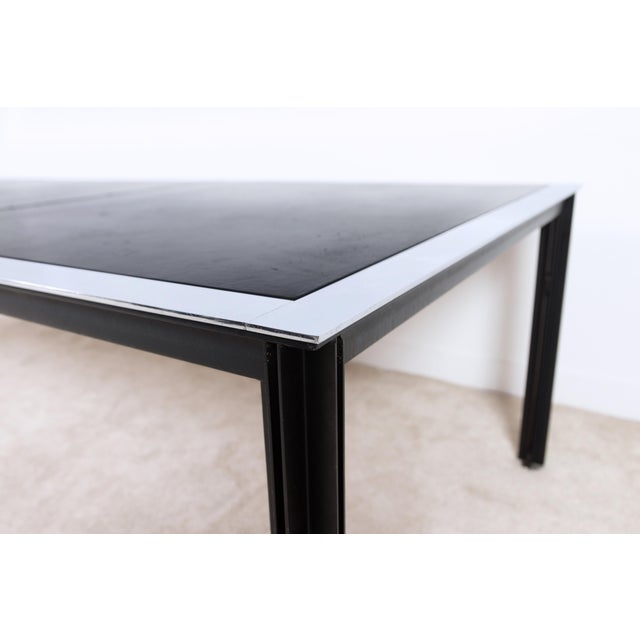 Large Chrome Bands Table by Luigi Caccia Dominioni for Azucena, 1980s For Sale - Image 11 of 16