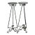 Antique Arts & Crafts Oscar Bach Style Wrought Iron & Marble Plant Stands C1920 For Sale
