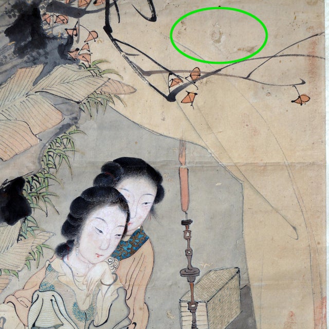 Chinese Scroll Woodblock Print “Zhong Youshi's Beautiful Women” - 1957 For Sale In Phoenix - Image 6 of 11