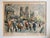 Wood Mid-Century Watercolor Print of "Notre Dame et les Bouquinistes" by Marius Girard, Framed For Sale - Image 7 of 10