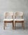 Mid-Century Modern Dining Chairs in Textured Cream Bouclé Upholstery and Wood Frames, Hungary, 1960s, Set of 4 For Sale - Image 4 of 5
