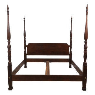 Henredon Mahogany King Size Poster Bed For Sale