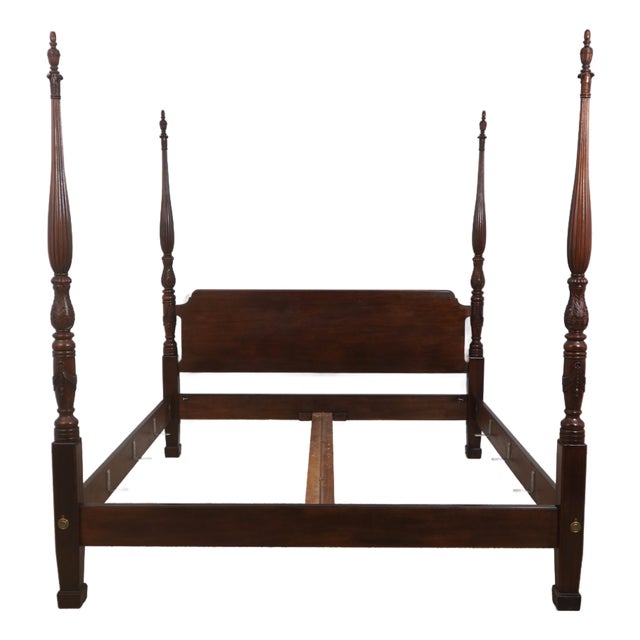 Henredon Mahogany King Size Poster Bed For Sale
