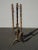 Vintage French Country Fireplace Tools W Wood Handles Set of Three For Sale - Image 4 of 12