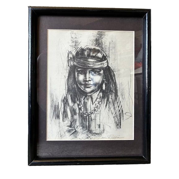 Vintage Set of 3 Framed MCM Don Ruffin Signed Native American Portraits - Limited Edition-Artist Proof For Sale - Image 9 of 18