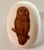 Vintage Illustrated Brown Barred Owl Oval Ceramic Paperweight For Sale - Image 4 of 4