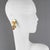 Brown Monique Vedie, Line Vautrin School Golden Talosel Resin Clip Earrings For Sale - Image 8 of 9