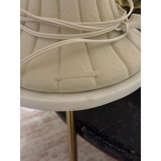 Vintage 1989 Dynasty Neoclassical Fluted Column Floor & Table Lamps – Set of 2 For Sale - Image 6 of 9