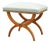 Empire Style Curule Stool with Striped Upholstery, France, 1950s For Sale