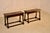 Pair of late 19th century oak benches from England . The benches have beveled and carved edges around the tops with carved...