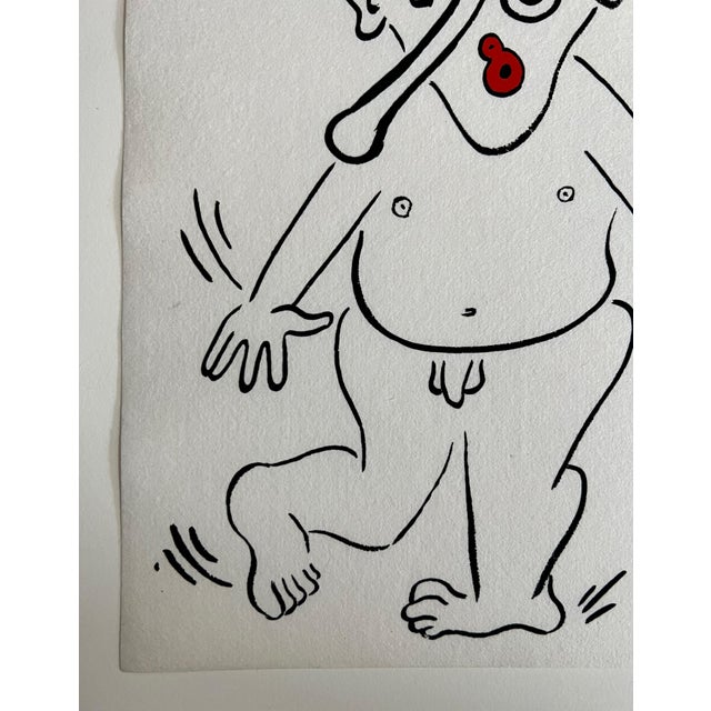Keith Haring Keith Haring, New Years 1988, Keith Haring Pop Art Nude Color Silkscreen Print Invitation, 1988 For Sale - Image 4 of 8