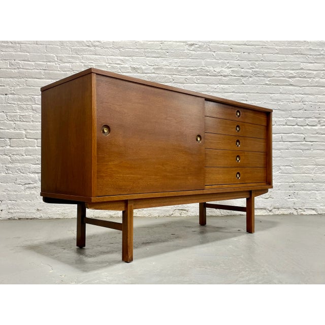 1960s Vintage Apartment Sized Mid Century Modern Credenza, C. 1960’s For Sale - Image 5 of 14