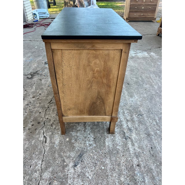 Beige French 19th Century Empire Bleached Solid Walnut Commode For Sale - Image 8 of 12