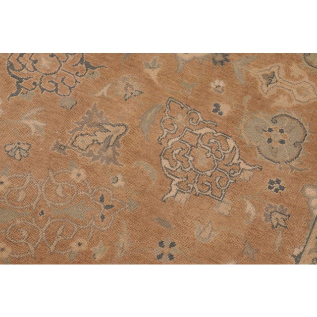Textile Shabby Chic Brown/Green Wool Rug - 8'0'' X 9'8'' For Sale - Image 7 of 10