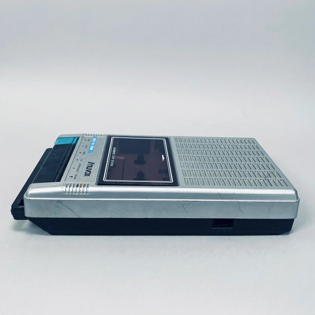 Plastic Vintage 1980s Nuvox Cassette Tape Recorder Portable C-110 Hong Kong Prop For Sale - Image 7 of 11