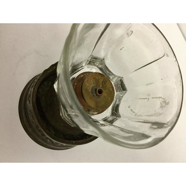 Bronze & Glass Oil Lantern For Sale - Image 10 of 13