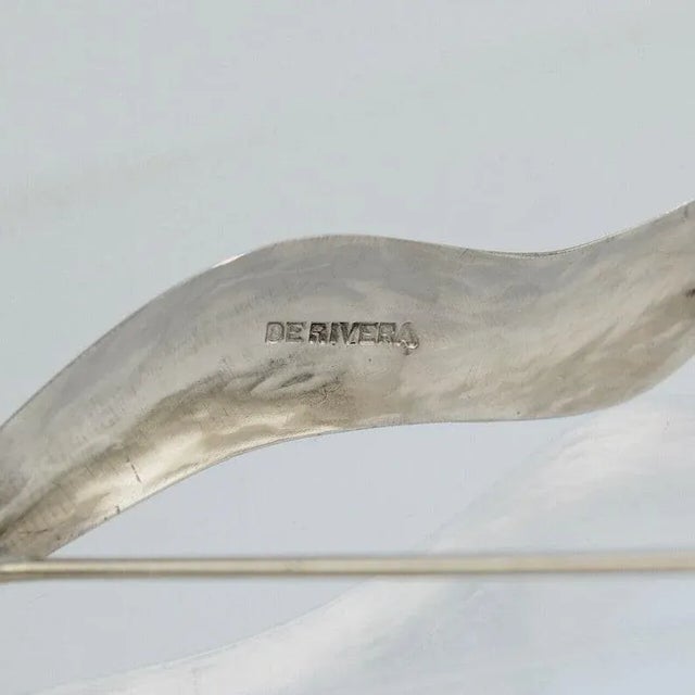 Mid 20th Century Modernist Stainless Steel Brooch or Pin by Jose De Riviera - VR For Sale - Image 5 of 8