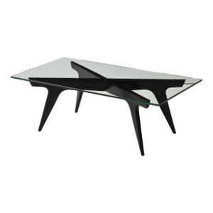 1960's Gio Ponti Style Modernist Ebonized Mahogany Coffee Table