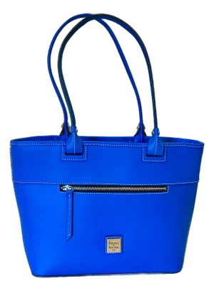 Dooney & Bourke Beacon Collection Smooth Leather Tote Bag – French Blue