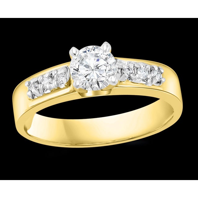 0.50 Carat Solitaire Diamond Traditional Ring/Band 14 Kt Yellow Gold For Sale - Image 17 of 18