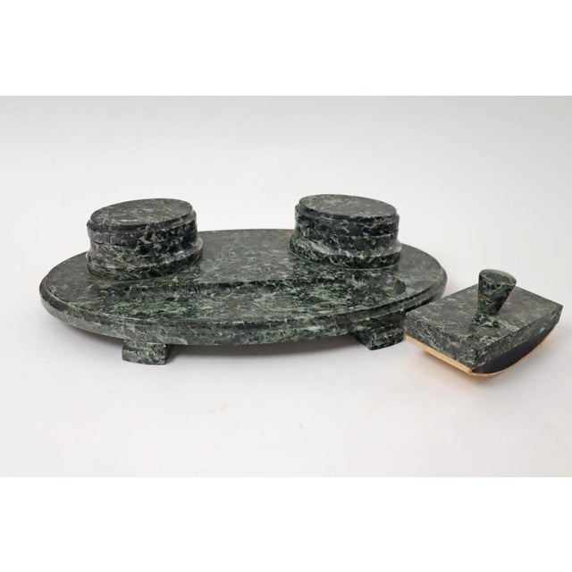 Art Deco Serpentine Extinguishing Cradle Desk Set, Germany, 1920s, Set of 2 For Sale - Image 12 of 15